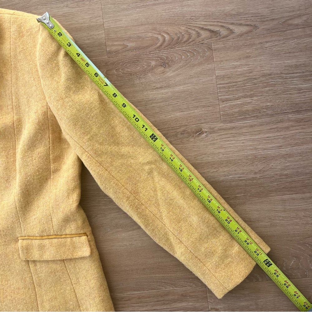 Talbots Aberdeen Wool Blazer Mustard Yellow Size 10 Classic Tailored Jacket - Picture 12 of 12
